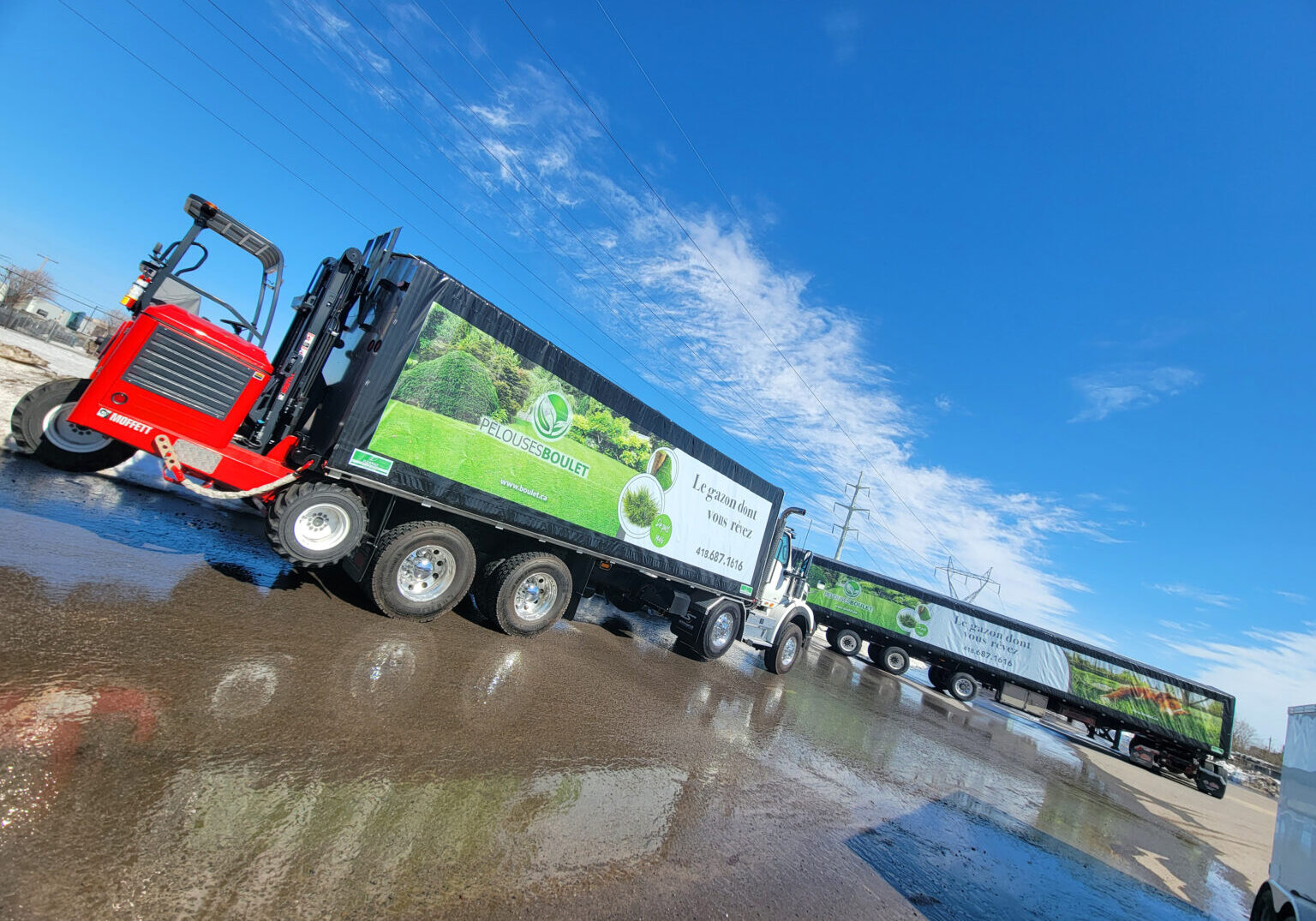 Graphisme - Création d'un visuel pour le lettrage d'une toile à camion